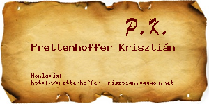 Prettenhoffer Krisztián névjegykártya